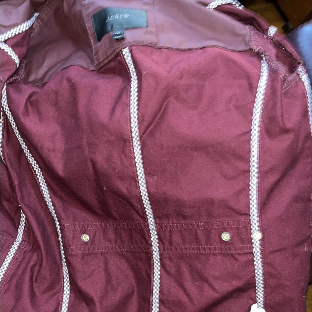 J. Crew Downtown Field Wine Jacket with Gold Buttons Size PXS - Picture 9 of 10